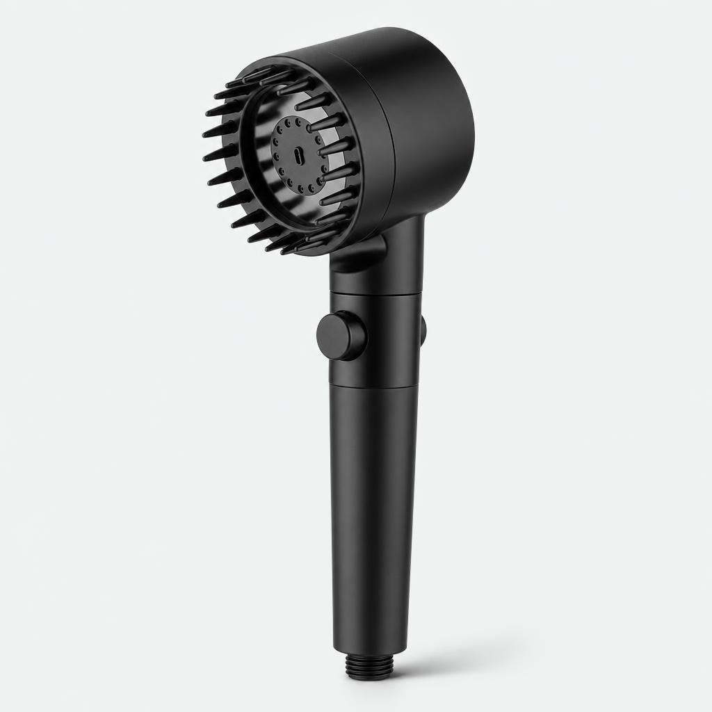 Parmun filtered shower head in matte black